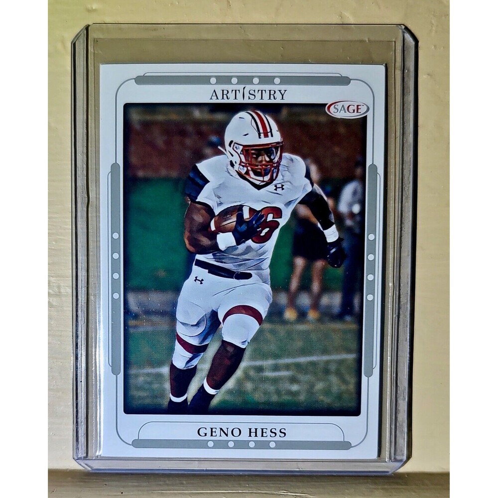 Geno Hess 2023 SAGE NFL Artistry Football #50 Card